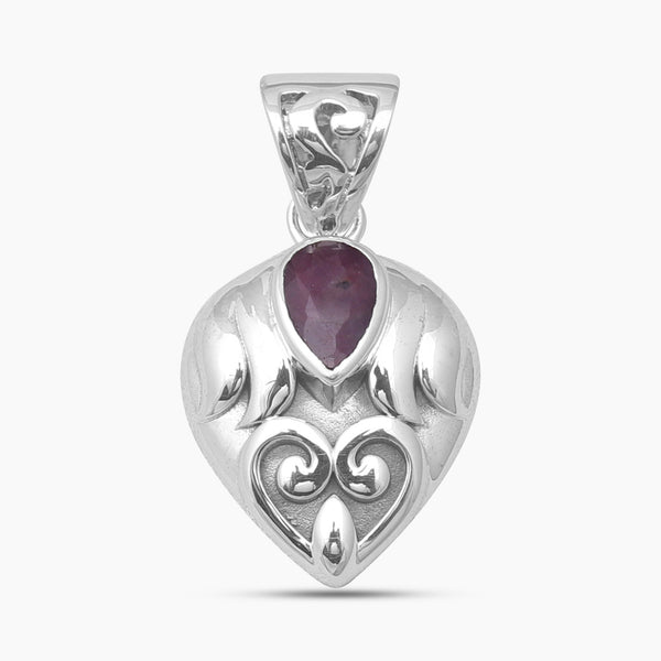 925 Sterling Silver Ruby Pendants