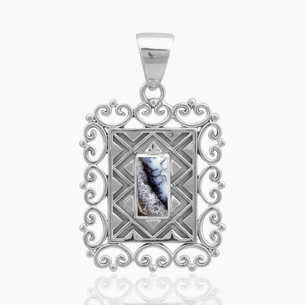925 Silver Dendritic Opal Pendants