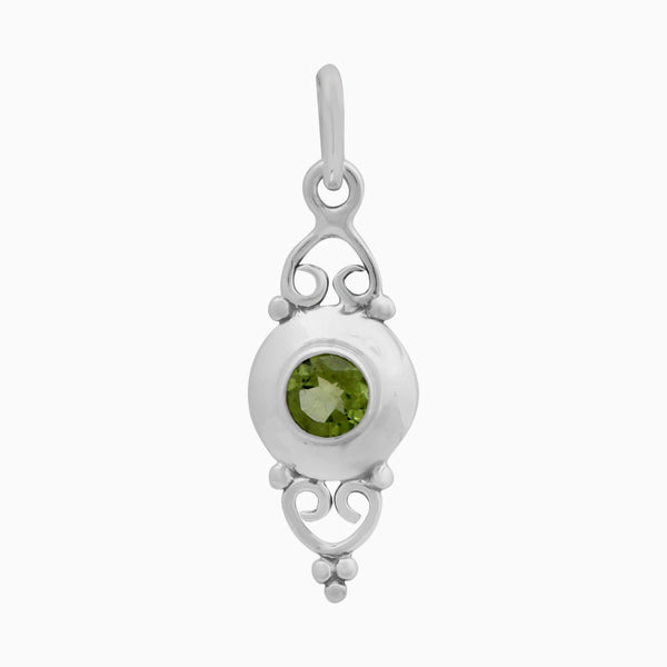 Peridot Silver Minimalist Pendants
