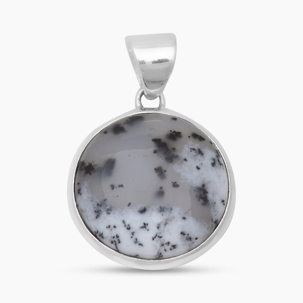 Dendritic Opal Silver Pendants