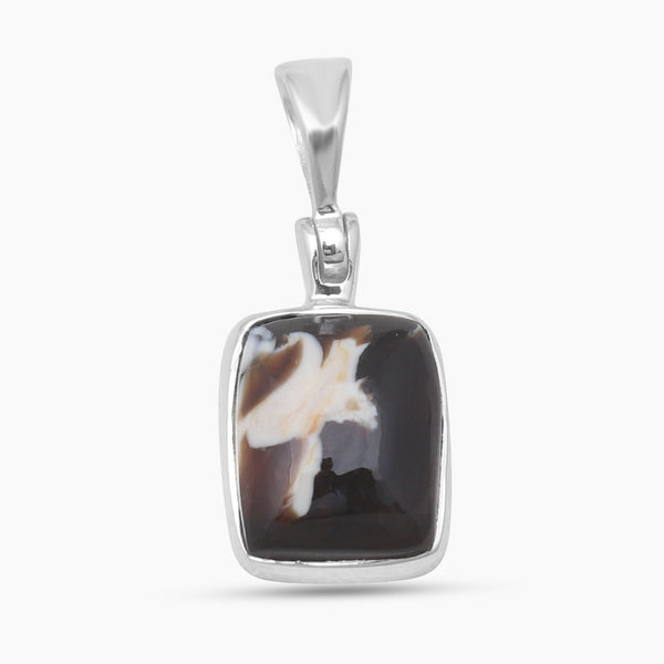 925 Sterling Silver Peanut Wood Jasper Pendants