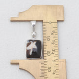 925 Sterling Silver Peanut Wood Jasper Pendants