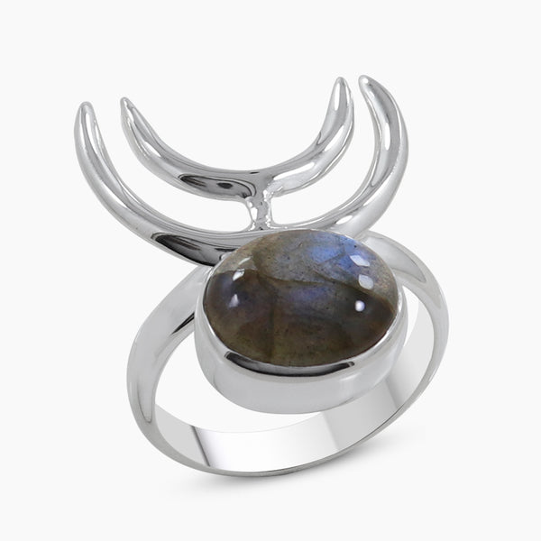 Labradorite Gemstone Silver Rings
