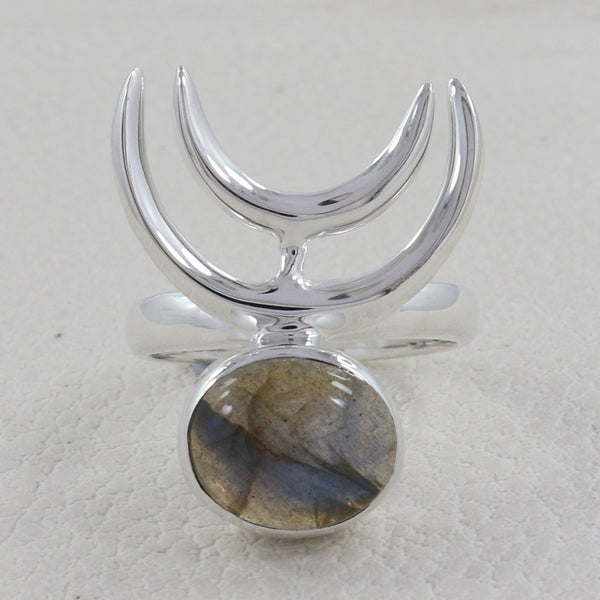 Labradorite Gemstone Silver Rings