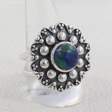 Azurite Malachite Silver Rings