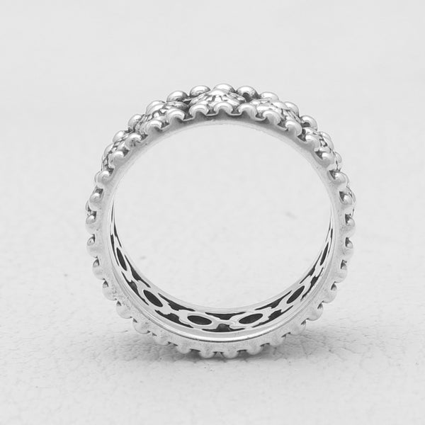 Wide Band Silver Rings