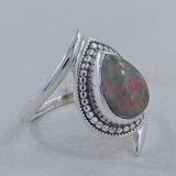 925 Sterling Silver Rhodonite Rings