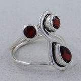 925 Sterling Silver Garnet Ring