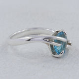 925 Sterling Silver Blue Topaz Ring