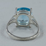 925 Sterling Silver Blue Topaz Ring