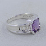 925 Silver Amethyst Designer Ring