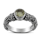 925 Sterling Silver Garnet Ring