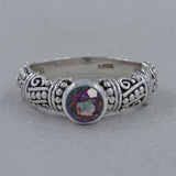 925 Sterling Silver Garnet Ring