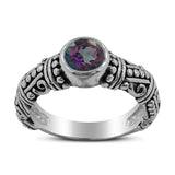 925 Sterling Silver Garnet Ring