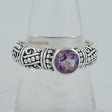 925 Sterling Silver Garnet Ring