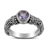 925 Sterling Silver Garnet Ring