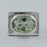925 Sterling Silver Citrine Men's Ring