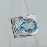 925 Sterling Silver Citrine Men's Ring