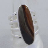 Natural Tiger Eye Silver Ring