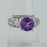 925 Sterling Silver Amethyst Ring