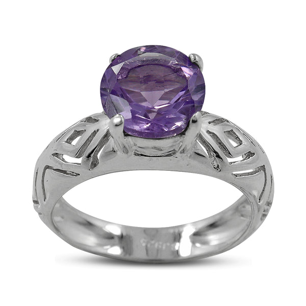 925 Sterling Silver Amethyst Ring