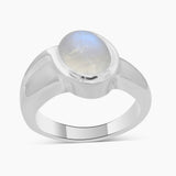 Rainbow Moonstone Silver Rings