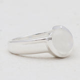 Rainbow Moonstone Silver Rings