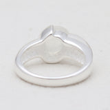Rainbow Moonstone Silver Rings