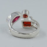 925 Sterling Silver Garnet Ring