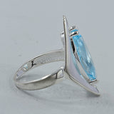 925 Sterling Silver Blue Topaz Rings