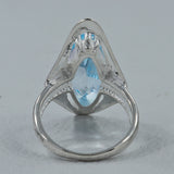 925 Sterling Silver Blue Topaz Rings