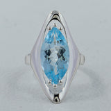 925 Sterling Silver Blue Topaz Rings