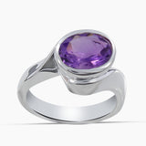 Natural Garnet Silver Rings