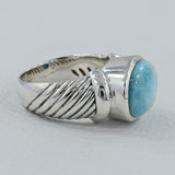 925 Sterling Silver Larimar Ring