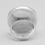 Dichroic Glass Silver Rings