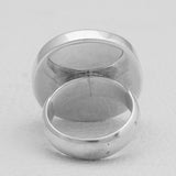 Dichroic Glass Silver Rings