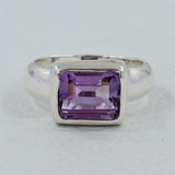925 Sterling Silver Amethyst Ring
