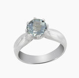 Natural Blue Topaz Silver Rings