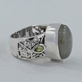 925 Sterling Silver Labradorite Ring