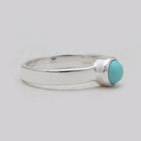 Mexican Turquoise Silver Band Rings