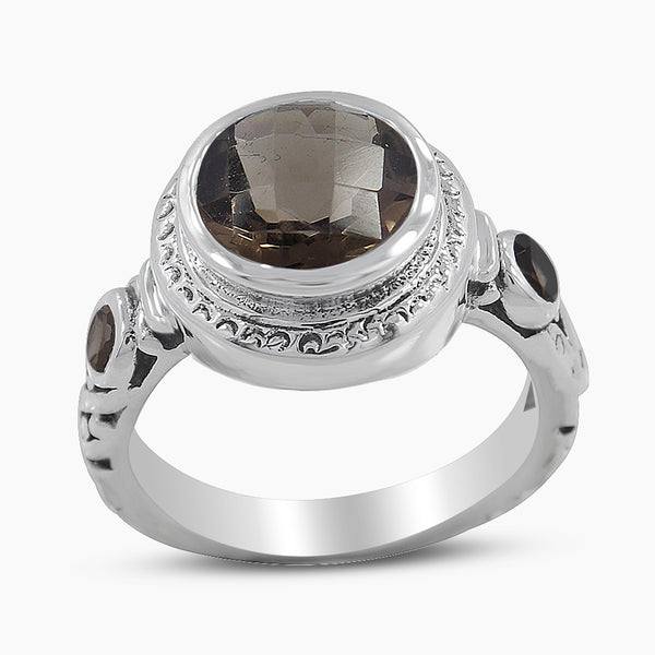 Smoky Quartz Sterling Silver Ring
