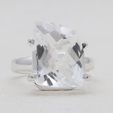 Crystal Silver Rings
