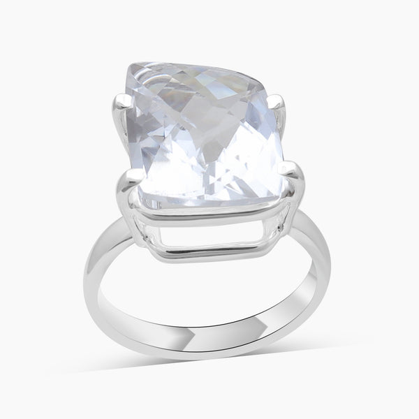 Crystal Silver Rings