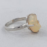 925 Sterling Silver Ethiopian Opal Ring