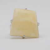 Honey Calcite Silver Rings