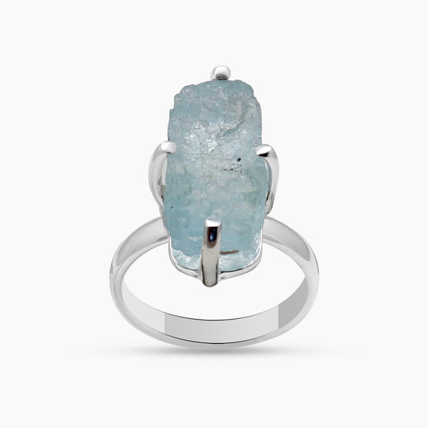 Aquamarine Silver Rings