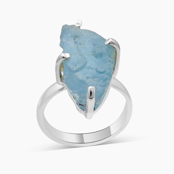 Aquamarine Silver Rings