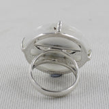 925 Sterling Silver Solar Quartz Ring