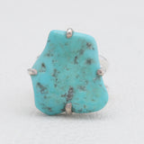 Arizona Turquoise Prong Set Silver Rings