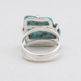 Arizona Turquoise Prong Set Silver Rings